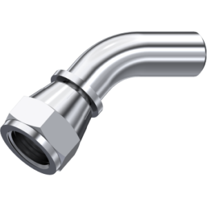Lasfitting 45° bocht 37° JIC vrouwelijk swivel