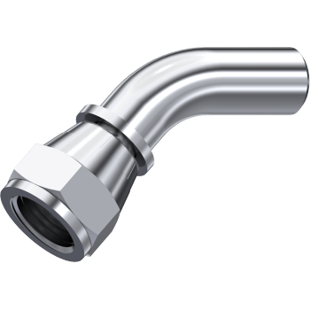 Lasfitting 45° bocht 37° JIC vrouwelijk swivel