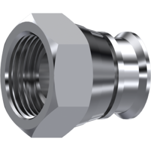Lasfitting 60° BSPP vrouwelijk swivel met guide