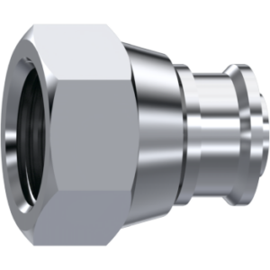 Lasfitting vlakdichtend BSPP vrouwelijk swivel met guide